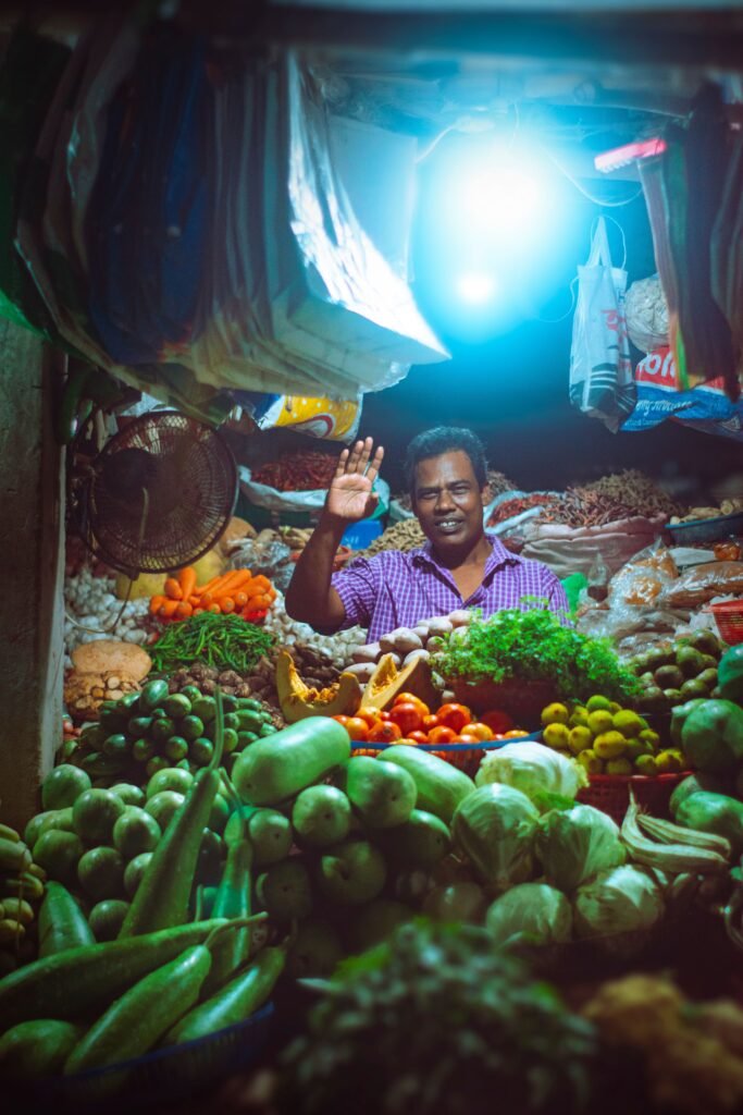 Pettah Market Colombo Sri Lanka busy shopping street