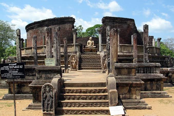 Vatadage ancient Buddhist shrine in Polonnaruwa, Sri Lanka