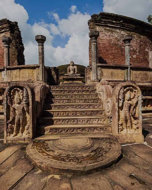 Vatadage ancient Buddhist shrine in Polonnaruwa, Sri Lanka