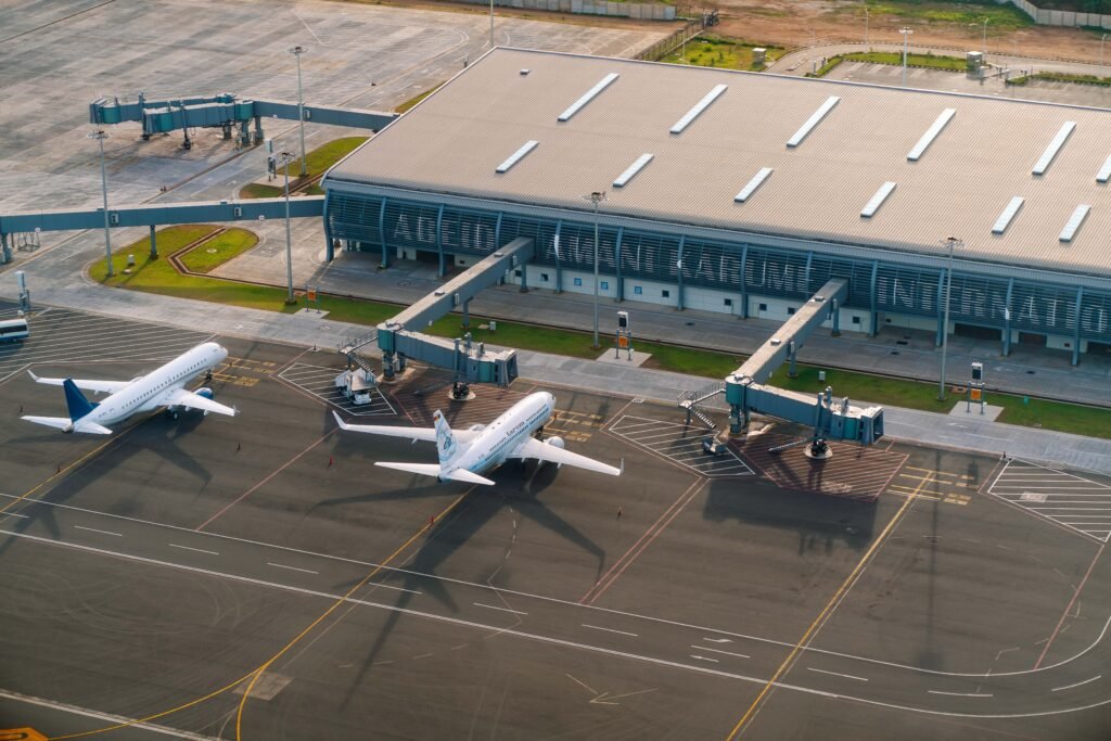 Bandaranaike International Airport arrivals terminal in Sri Lanka