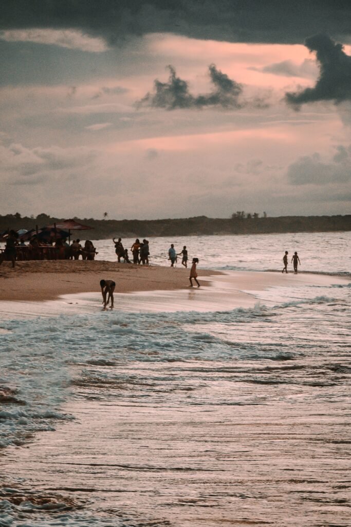 Arugam Bay Beach golden sand and blue ocean